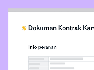 Koordinasikan aktivitas kontrak karyawan dan pihak terkait di satu tempat. Gabungkan data calon, kelola jadwal wawancara, dan edit bersama pertanyaan-pertanyaan wawancara. preview