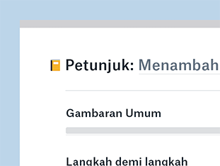 Cari jawaban cepat. Buat repositori artikel panduan dan informasi pemecahan masalah sehingga semua orang dapat dengan mudah mencari serta mengakses apa yang mereka butuhkan. preview