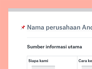 Beri semua orang akses terhadap informasi yang mereka butuhkan. Atur data utama, tautkan dokumen penting bersama, dan masukkan file ke dalam dokumen pusat yang dapat diedit dan diakses oleh tim. preview