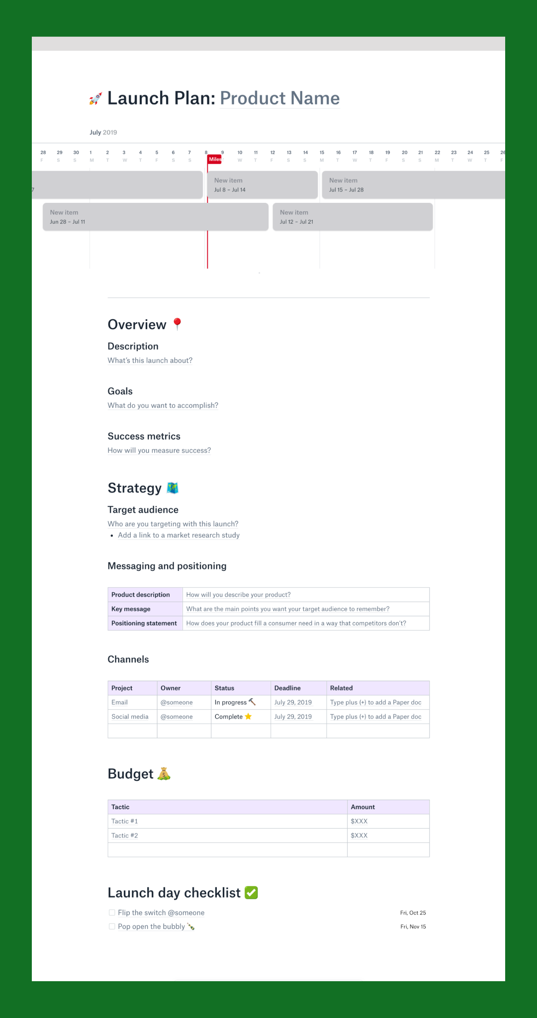 Stay on top of important tasks and deadlines. Coordinate cross-functional teams by setting milestones, assigning to-dos, and managing approvals where everyone can find them. preview